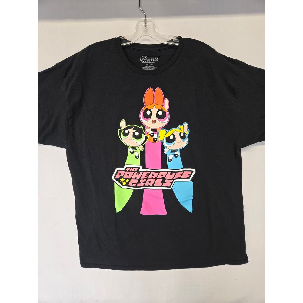The Powerpuff Girls‎ Graphic T-Shirt Black XXL Vintage Y2K Style Cartoon Network